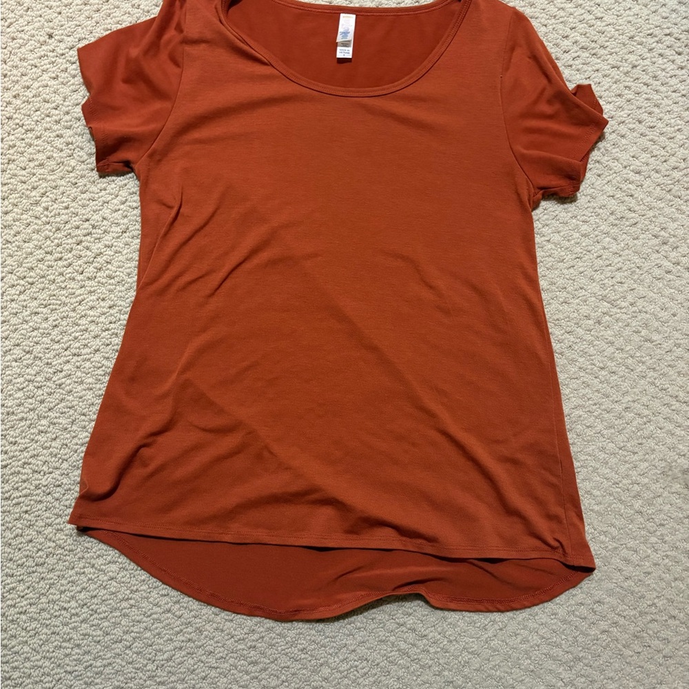 LuLaRoe Burnt Orange Short Sleeve Top